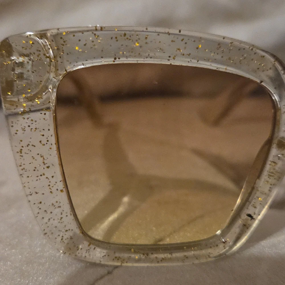 Circus-NY Stylish Gold Sparkle -Tinted Women's Sunglasses - Picture 3 of 10